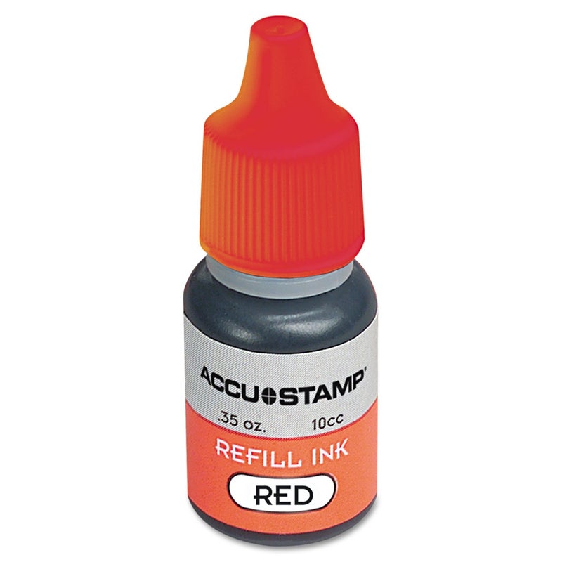 COSCO 090683 ACCU-STAMP Gel Ink Refill Red 0.35 oz Bottle